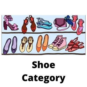 Shoes of many styles and sizes